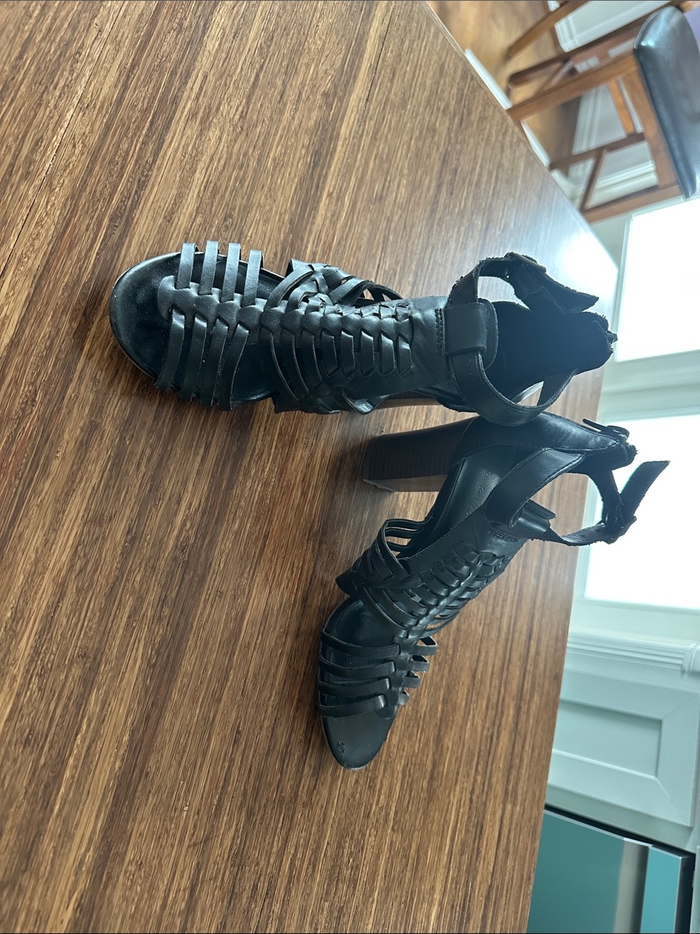 American Eagle From Payless Black Strappy High Heels - Women